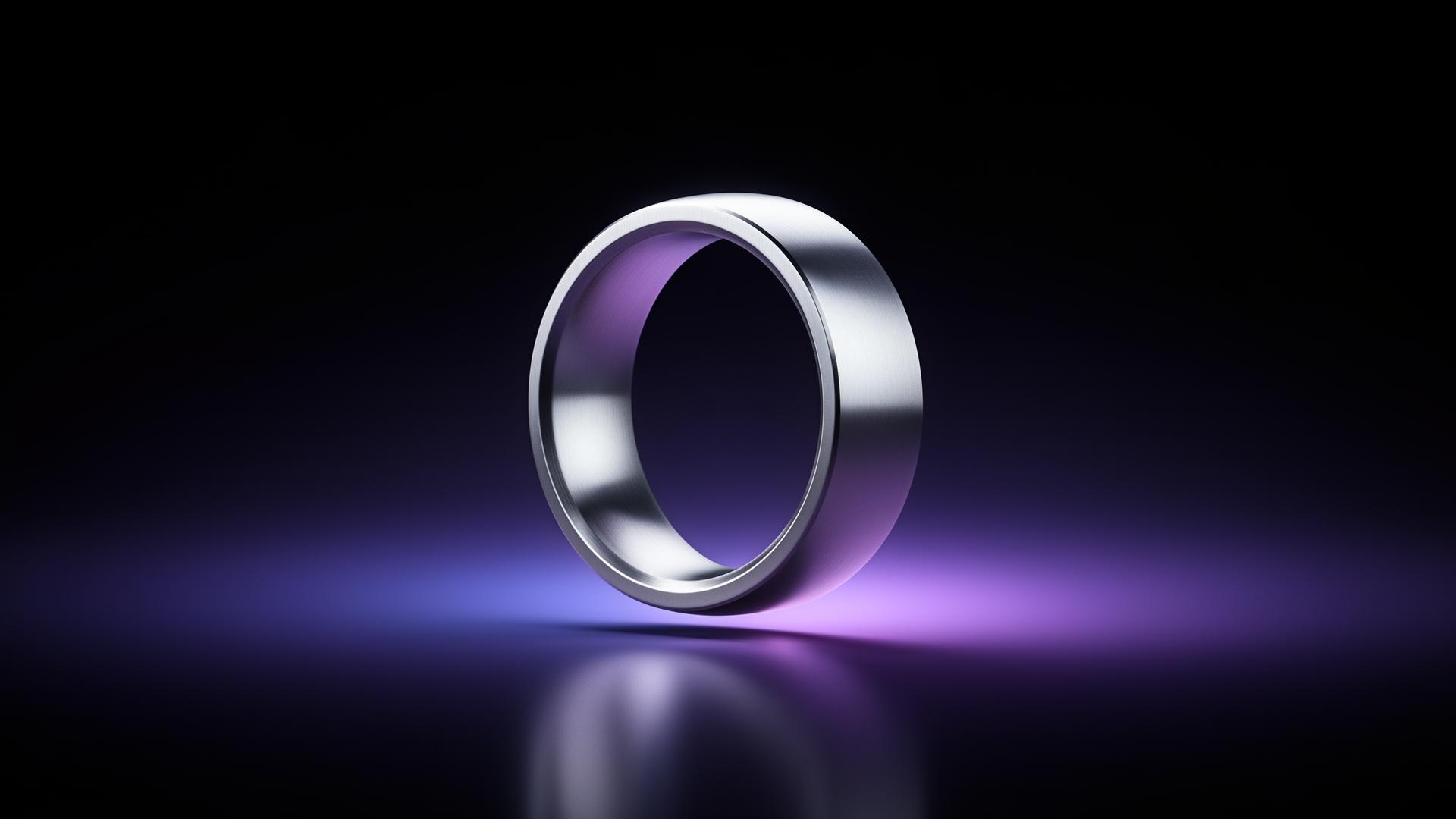 Premium Smart Ring aus Titan in Silber